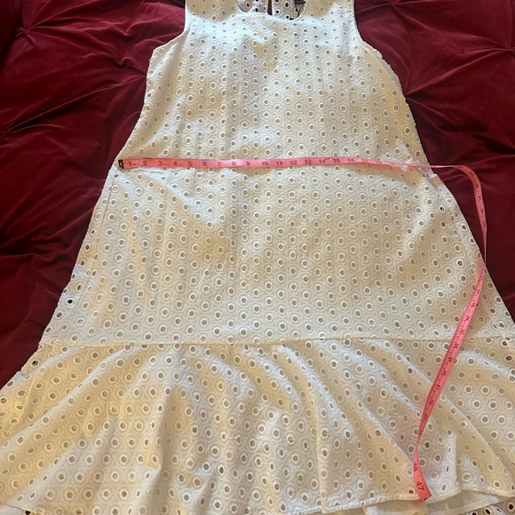 NWT RONEN CHEN ISRAELI DESIGNER WHITE EYELET TIERED DRESS UK SZ 10 = US SZ 6 - Picture 5 of 8